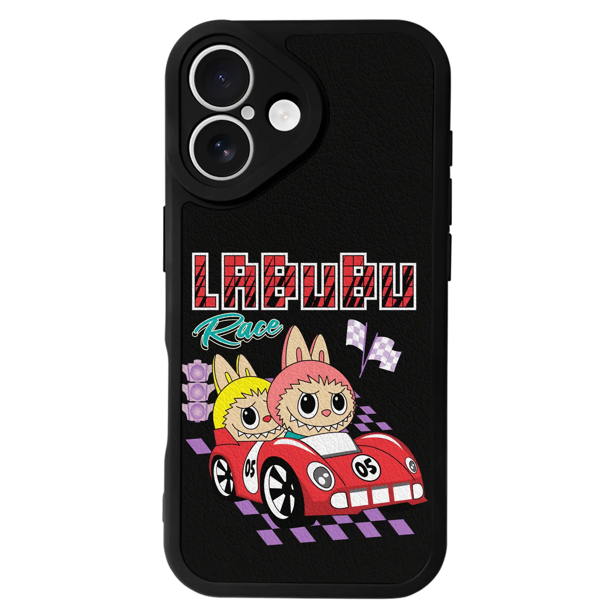 ラブブ グッズ モココ - IPhone 16シリーズ対応 ・ シリコンスマホケース ・ レザー調 ・ 高精度フィット ・ 耐衝撃 ・ ワイヤレス充電対応 ・ 精密カット